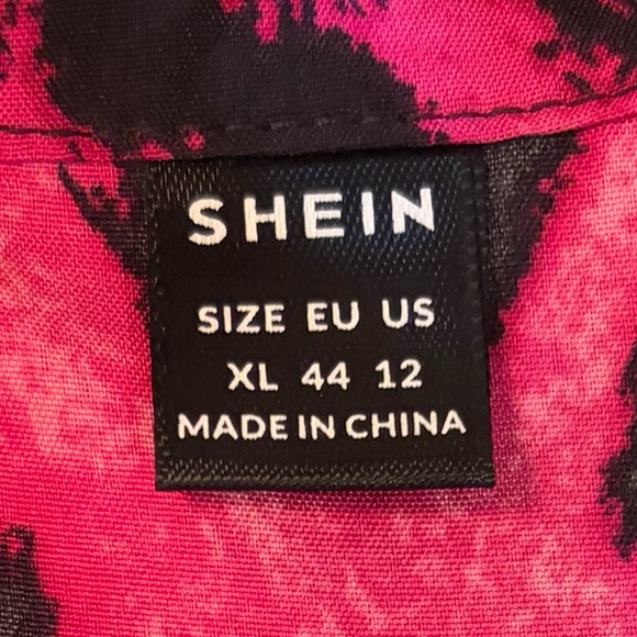 LIKE NEW Shein LUNE Leopard Print Half Button Dress Women’s Size XL - Picture 9 of 11